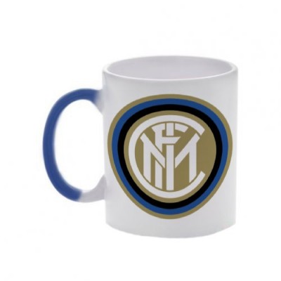 Синяя кружка хамелеон с логотипом Интер Милан