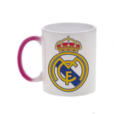 Кружка фуксия, хамелеон с логотипом Реал Мадрид