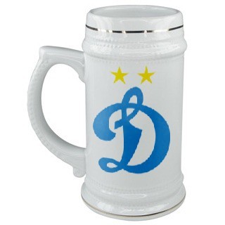 Пивная керамическая кружка с логотипом Динамо Москва
