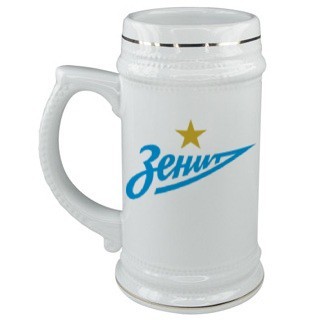 Пивная керамическая кружка с логотипом Зенит