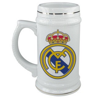 Пивная керамическая кружка с логотипом Реал Мадрид