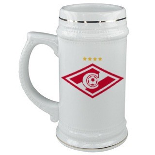 Пивная керамическая кружка с логотипом Спартак