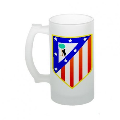 Пивная стеклянная кружка с логотипом Атлетико Мадрид