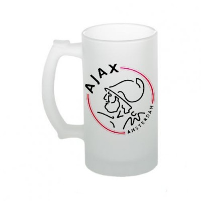 Пивная стеклянная кружка с логотипом Аякс