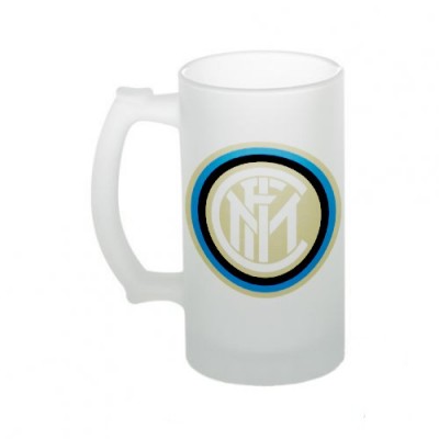 Пивная стеклянная кружка с логотипом Интер Милан