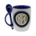 Синяя кружка с ложкой с логотипом Интер Милан